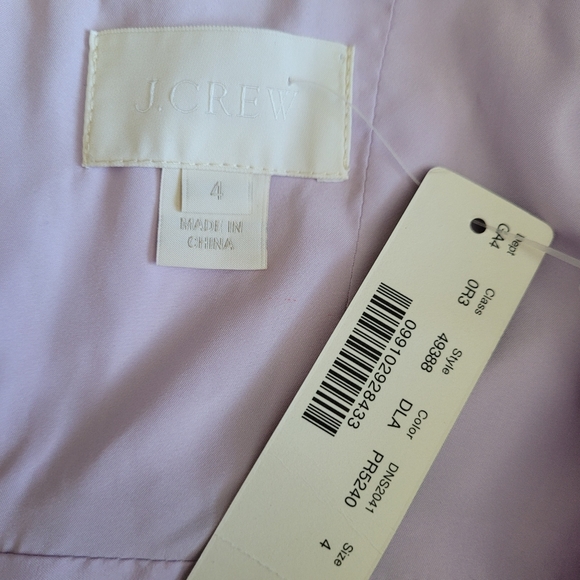 J. Crew Sinclair silk chiffon lavender halter dress size 4 - Picture 11 of 14